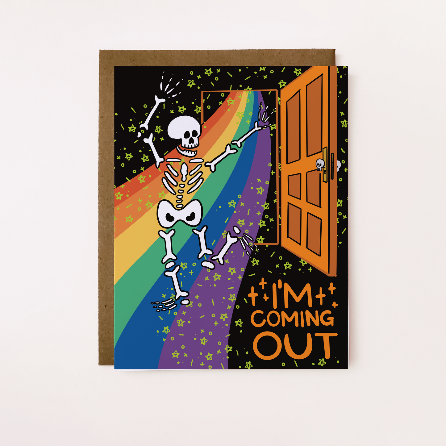 I'm Coming Out Skeleton Card