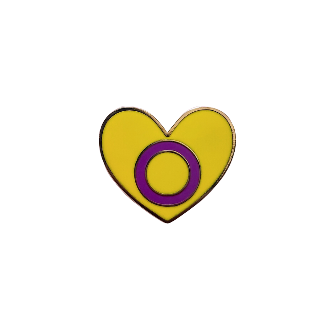 Intersex Heart Pin