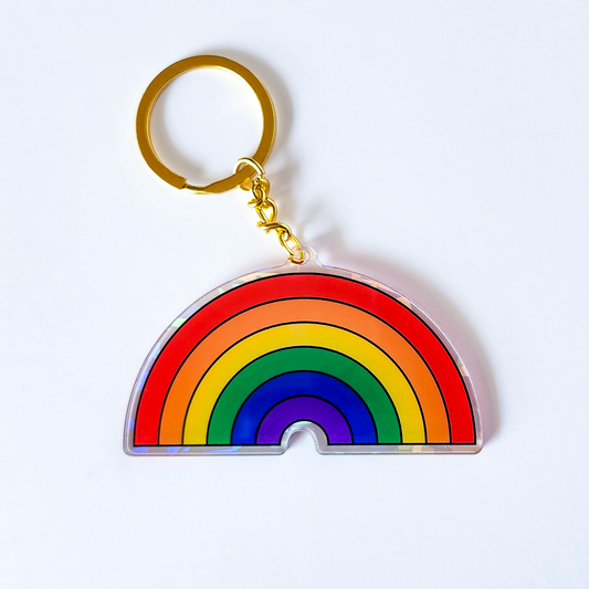 Rainbow Holographic Keychain
