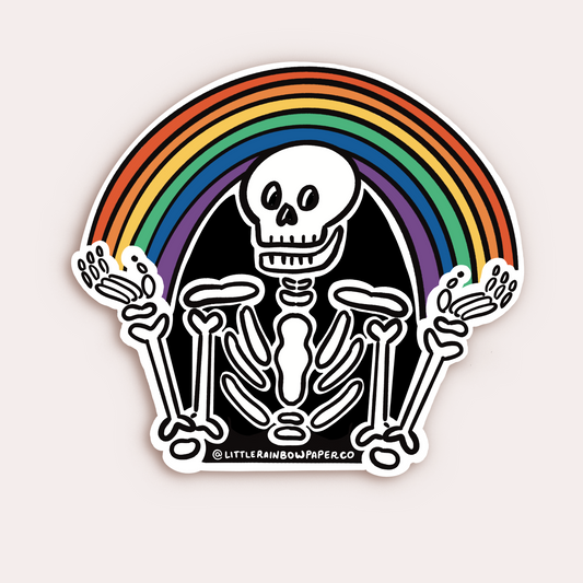 Halloween Pride Skeleton Sticker