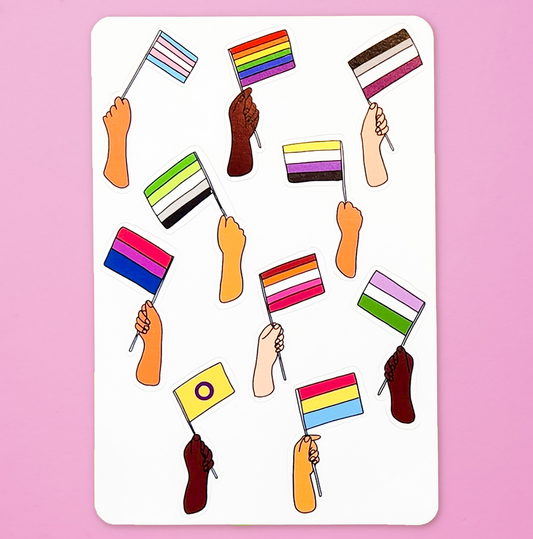 LGBTQ+ Flag Sticker Sheet