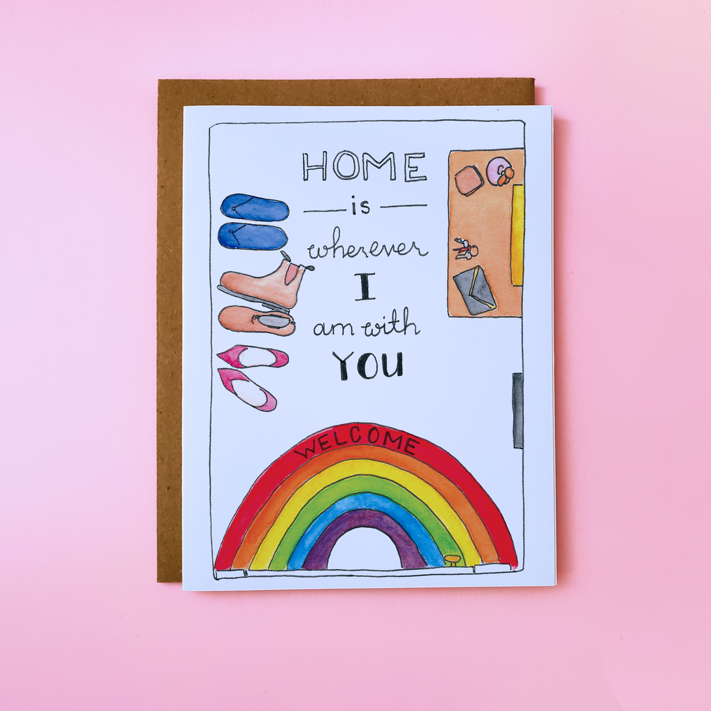 Home is wherever I am with you Card
