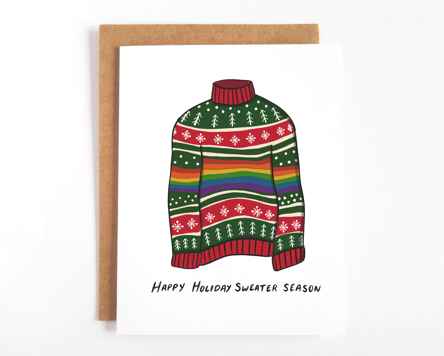 Rainbow Sweater Holiday Card