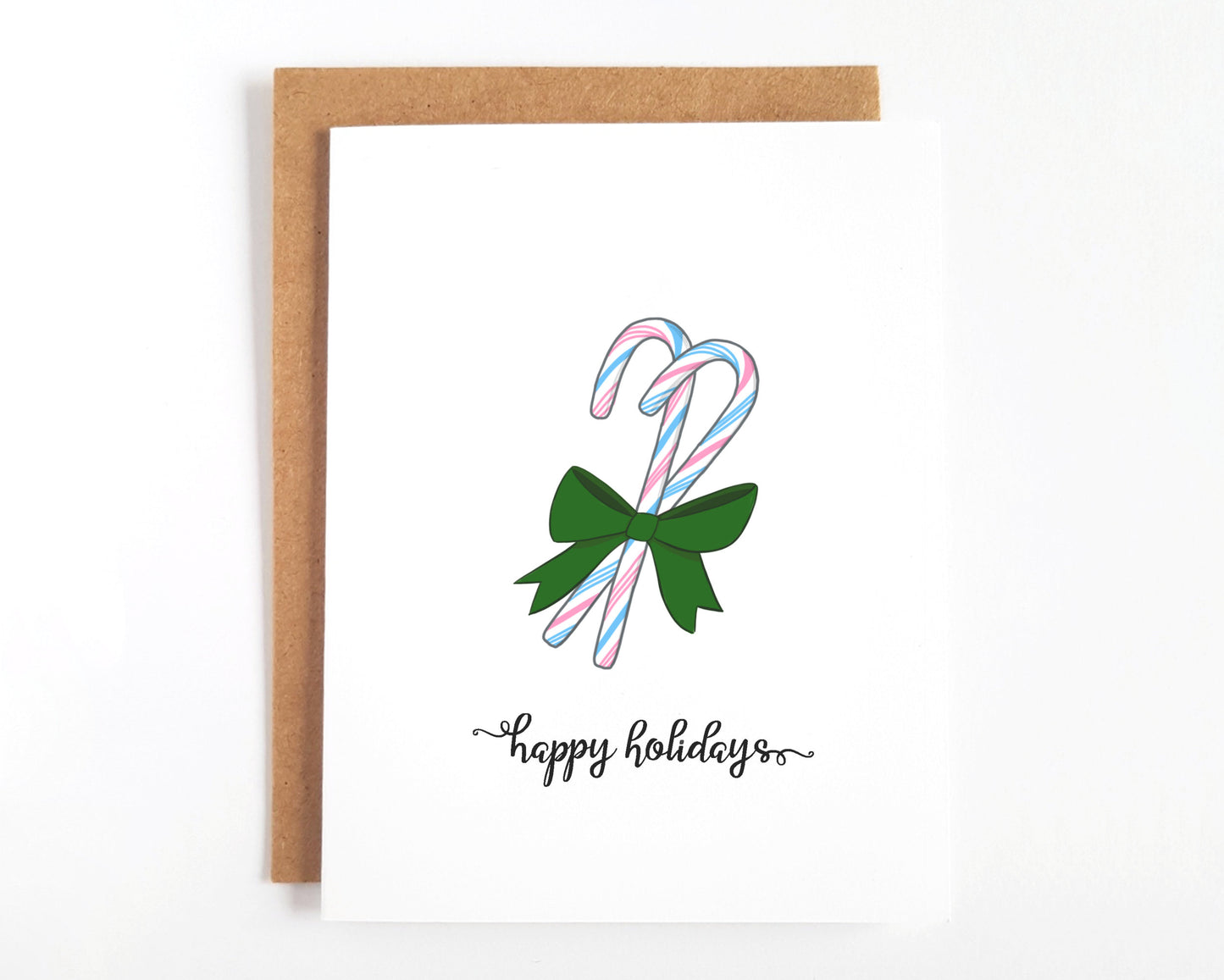 Trans Candy Canes Holiday Card